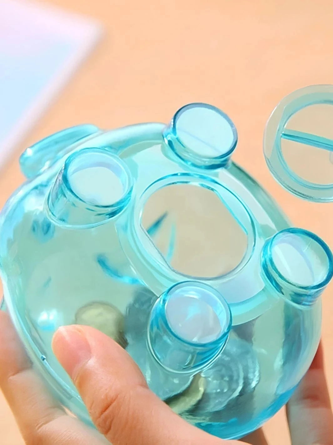 Tirelire cochon transparente