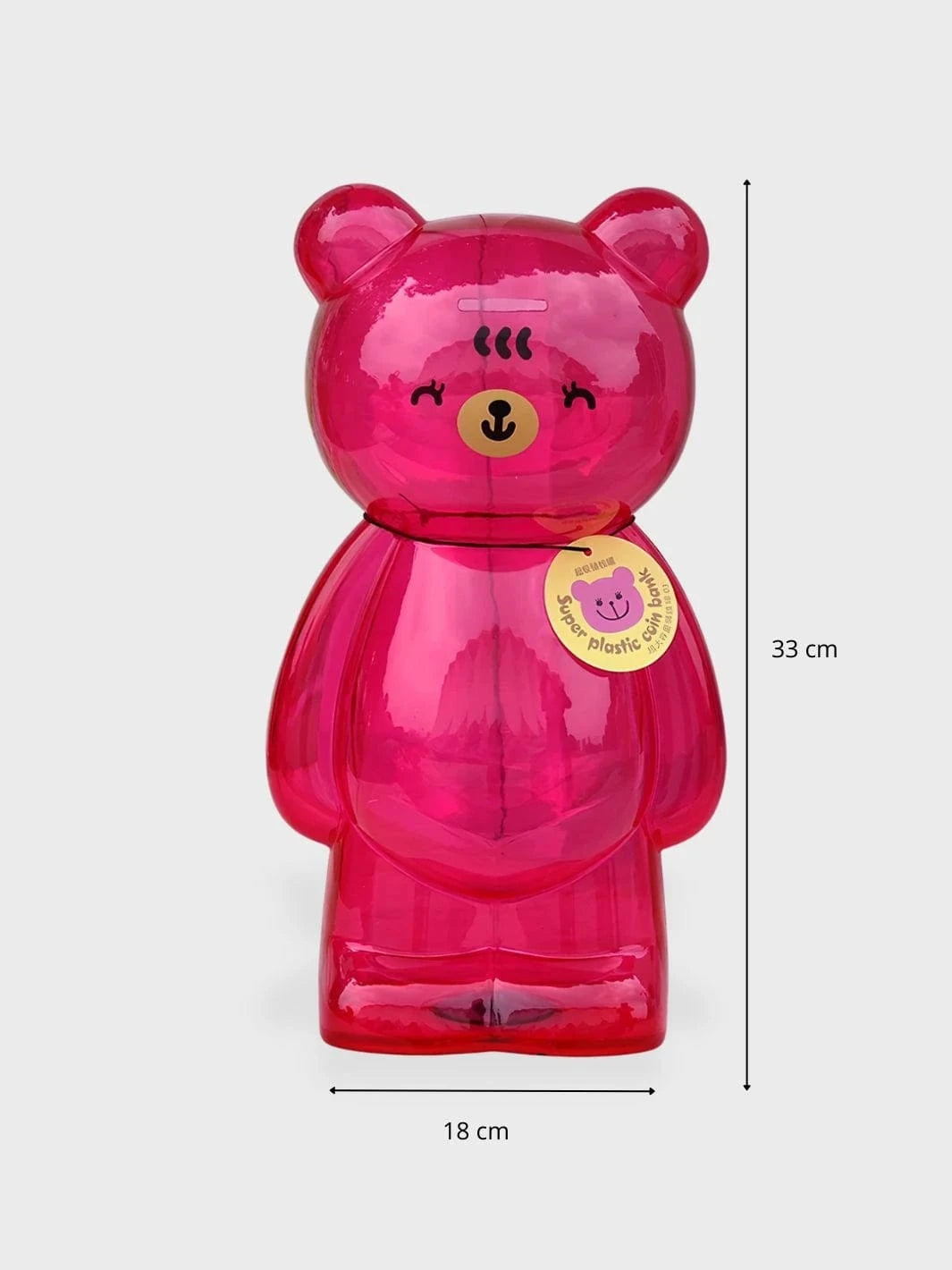 Grande tirelire Ours Rose