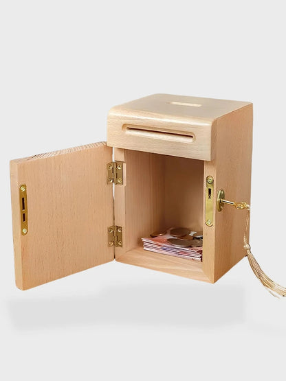 Tirelire bois artisanale