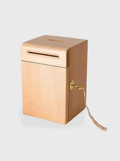 Tirelire bois artisanale Bois clair