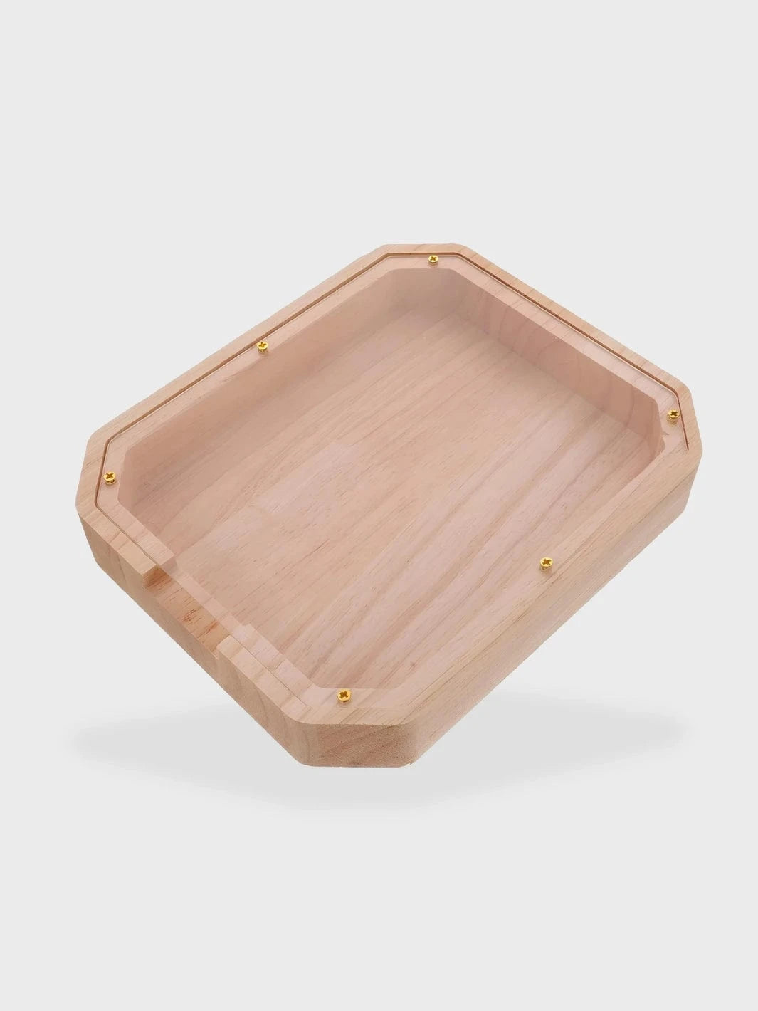 Tirelire bois transparente