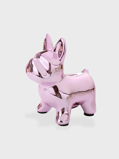 Tirelire Bouledogue Rose