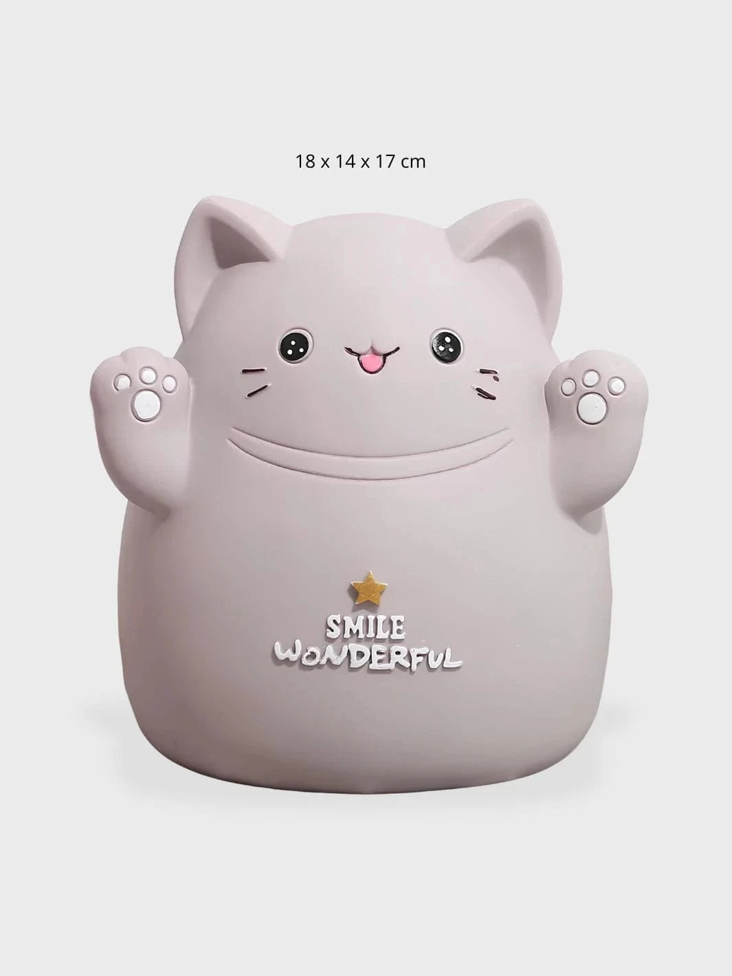 Tirelire Chat gris L