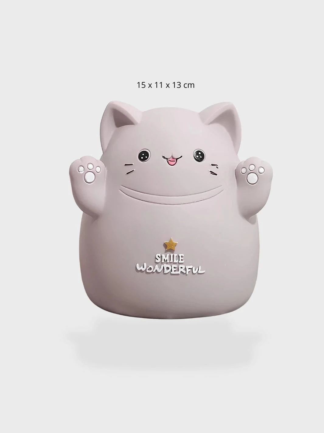 Tirelire Chat gris M