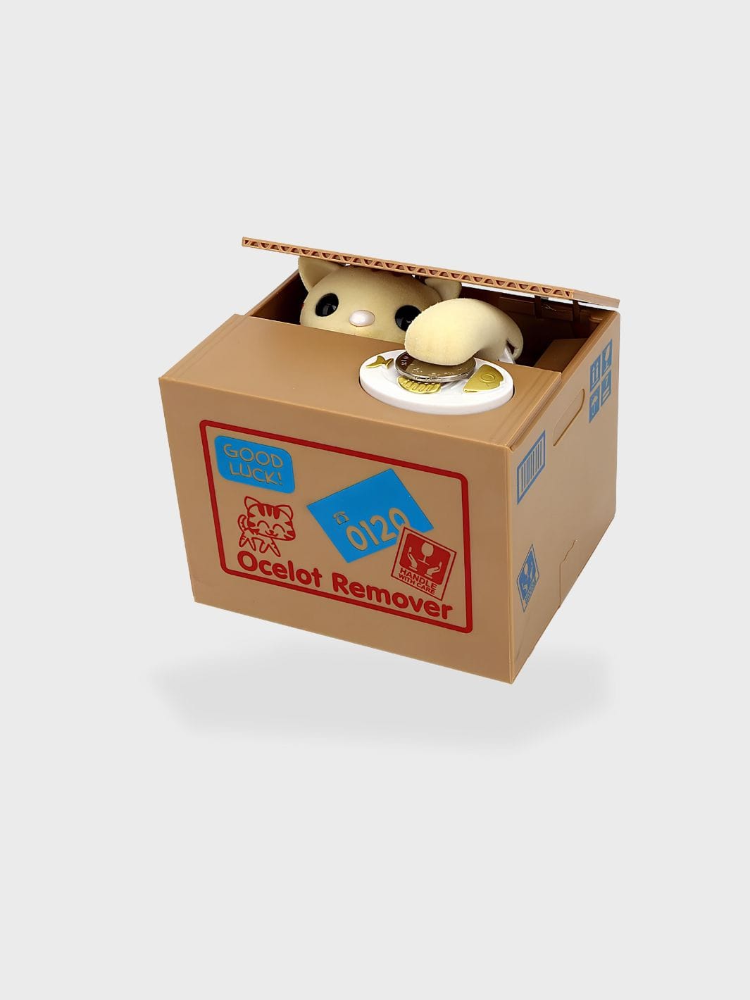 Tirelire chat voleur Jaune