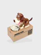 Tirelire chien voleur Blanc/marron