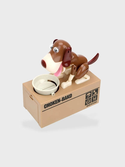 Tirelire chien voleur Blanc/marron