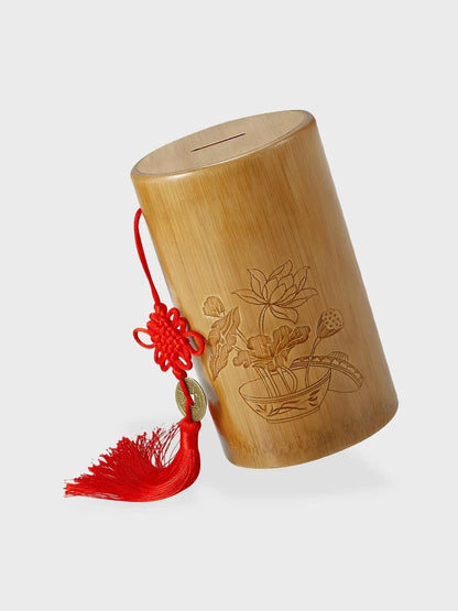 Tirelire chinoise en bois