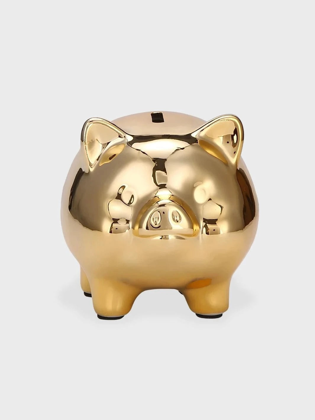 Tirelire cochon doré