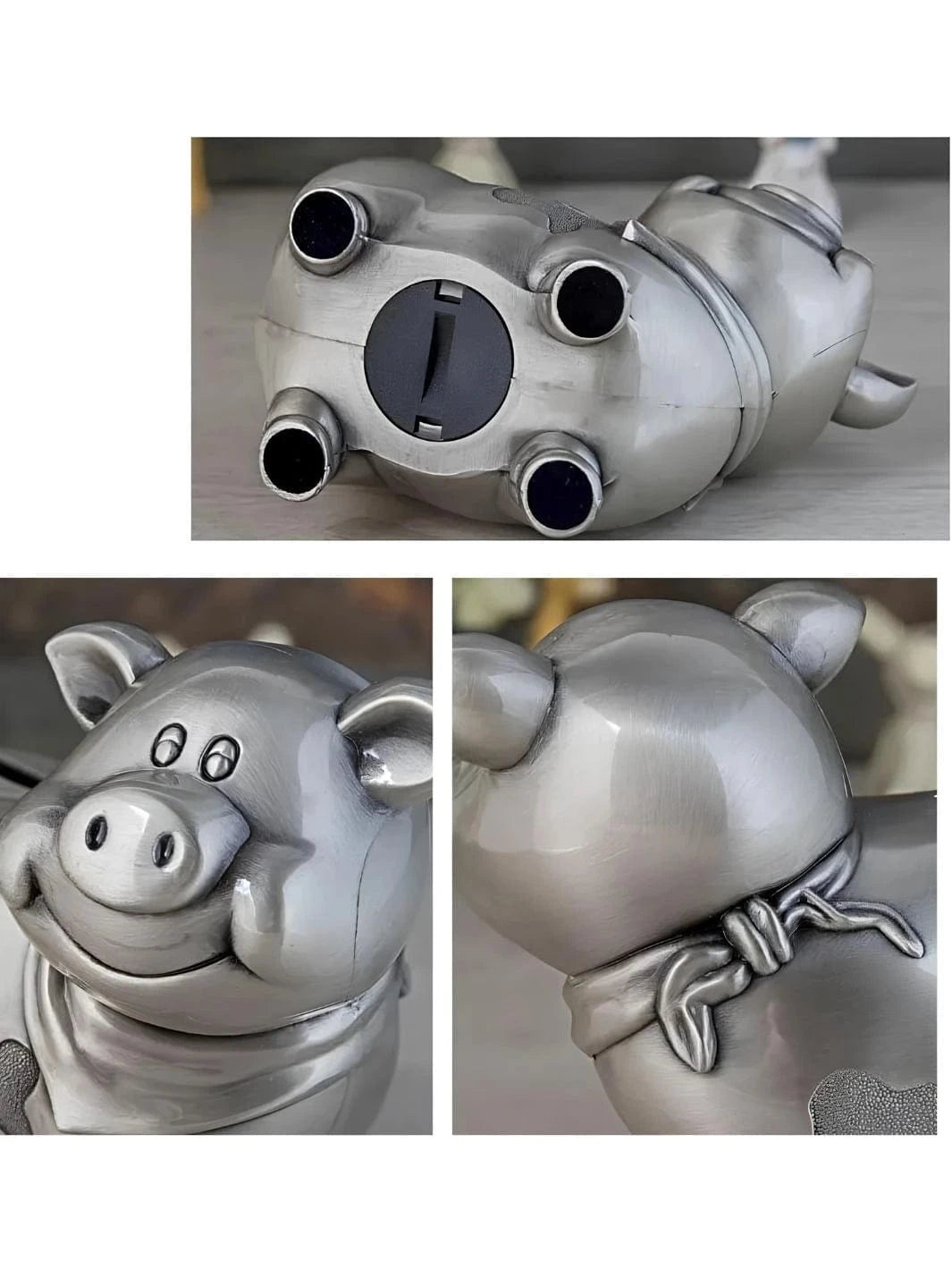 Tirelire cochon métal