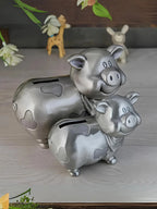 Tirelire cochon métal