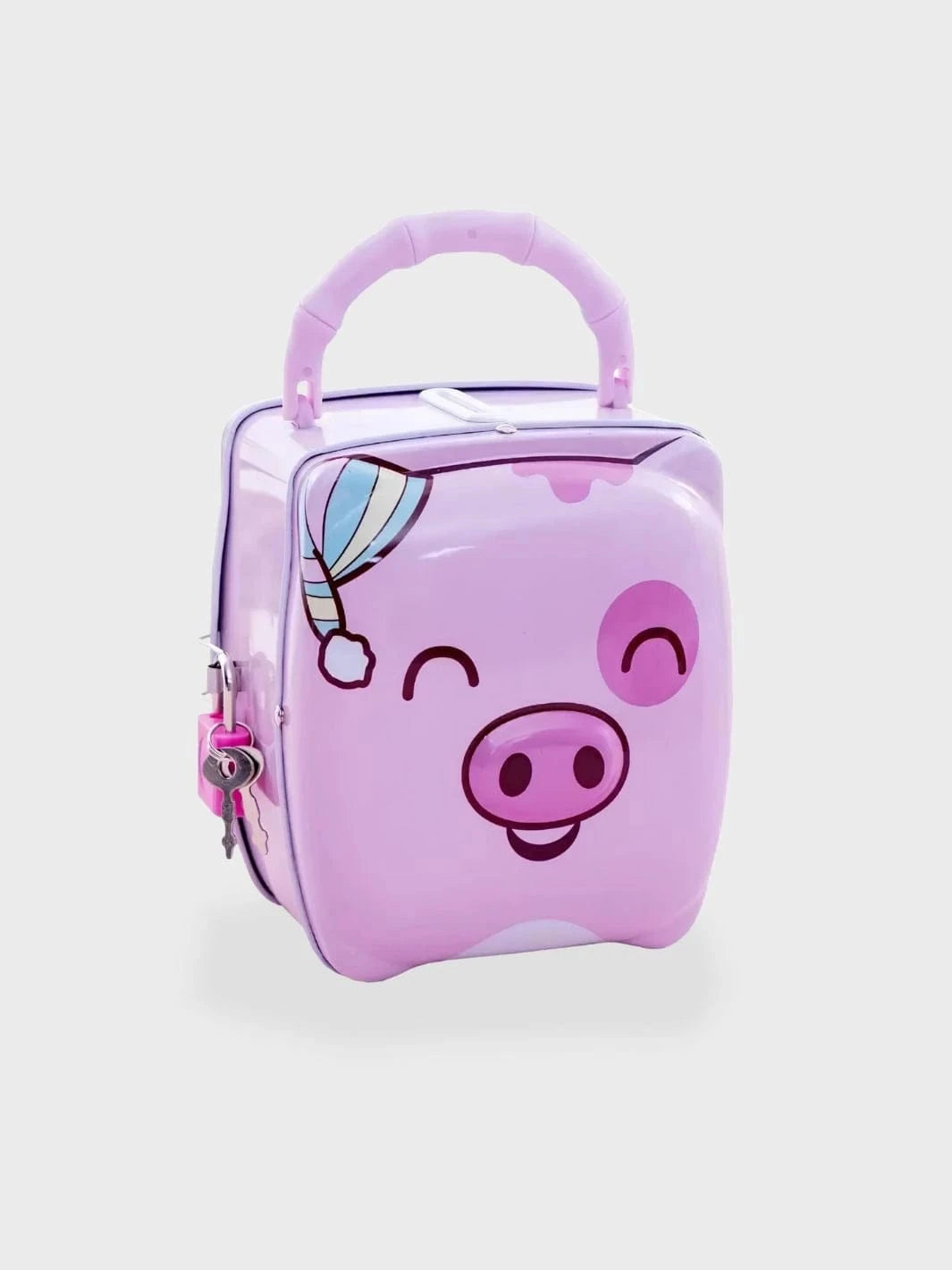 Tirelire cochon multicolore Rose