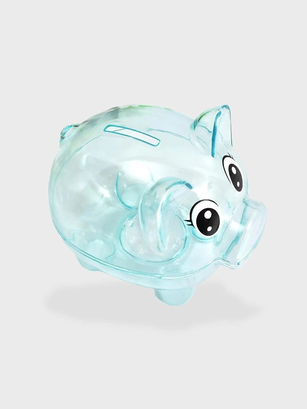 Tirelire cochon plastique Bleu