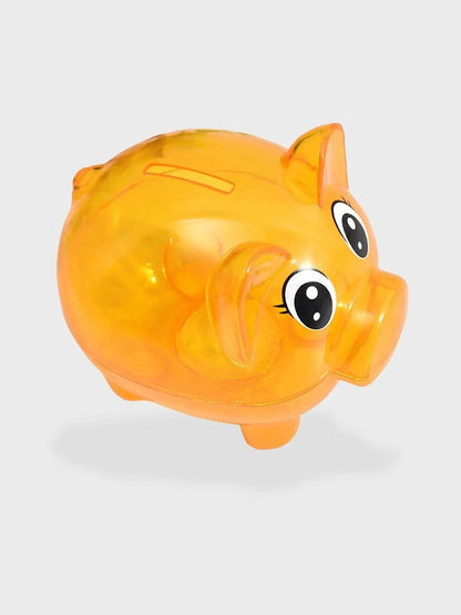 Tirelire cochon plastique Jaune