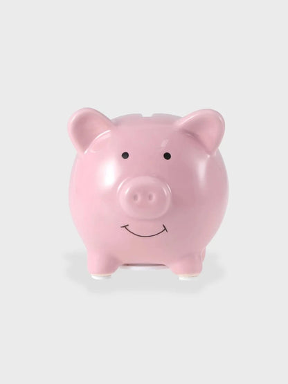 Tirelire cochon porcelaine Rose