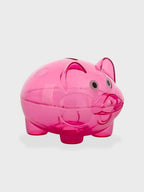 Tirelire cochon transparente Rose / 10 × 7 × 8 cm