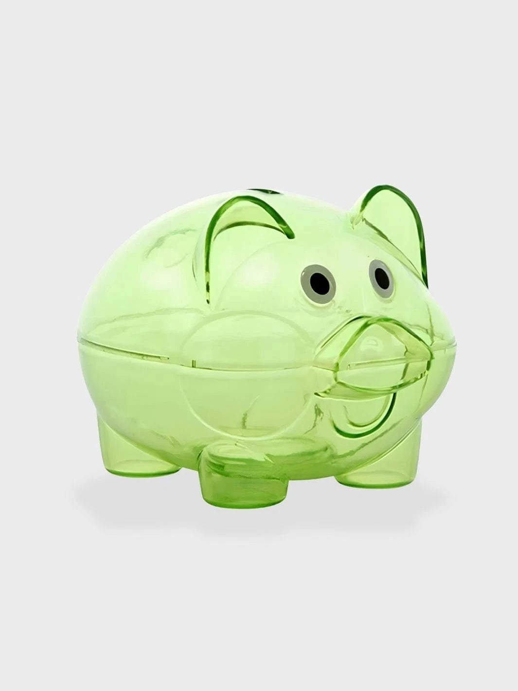 Tirelire cochon transparente Vert / 10 × 7 × 8 cm