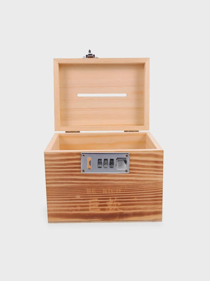 Tirelire coffre bois