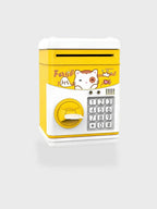 Tirelire coffre-fort avec code Jaune