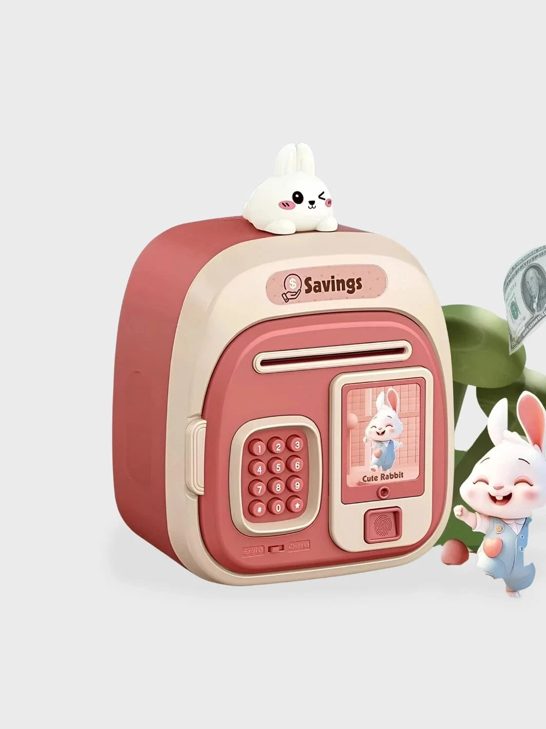 Tirelire coffre fort enfant Rose