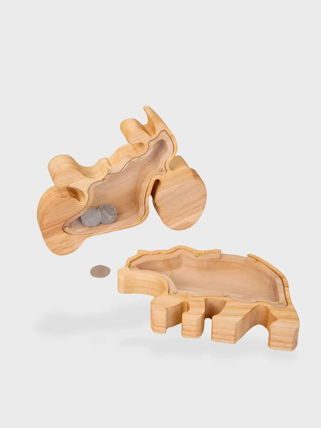 Tirelire en bois animaux