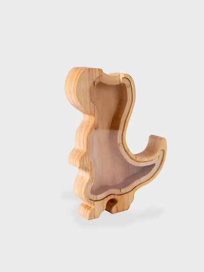 Tirelire en bois animaux Dinosaure