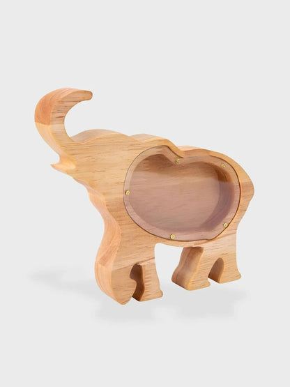 Tirelire en bois animaux Éléphant