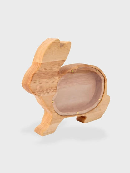 Tirelire en bois animaux Lapin