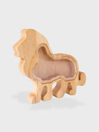 Tirelire en bois animaux Lion