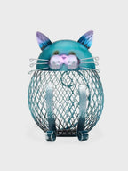 Tirelire en métal en forme de Hibou Bleu