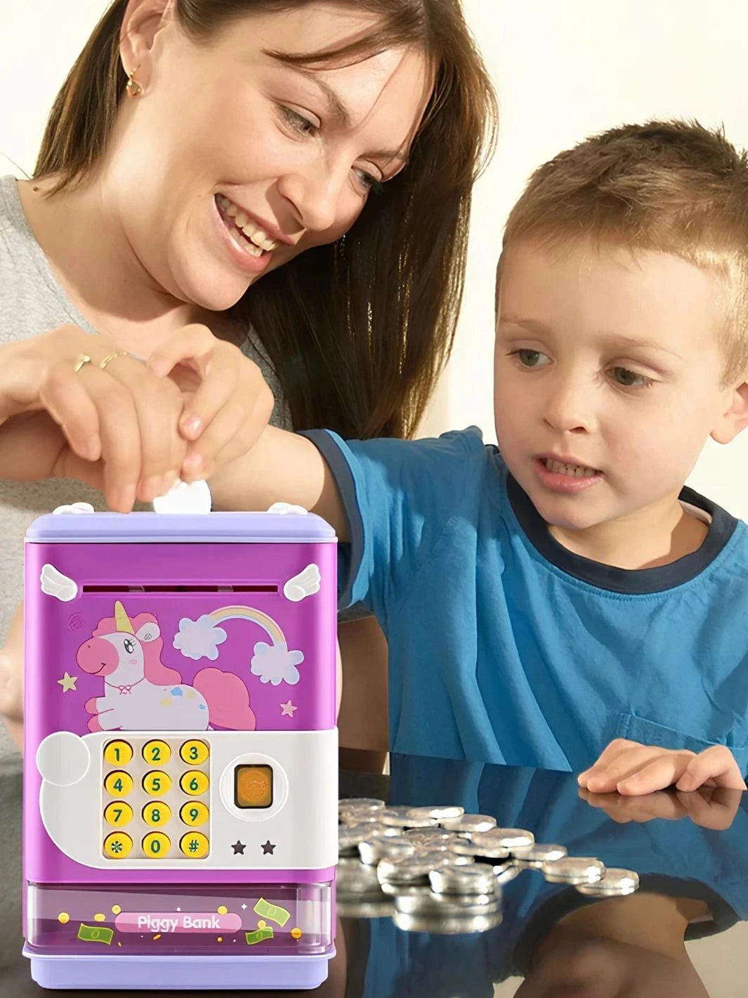 Tirelire enfant à code