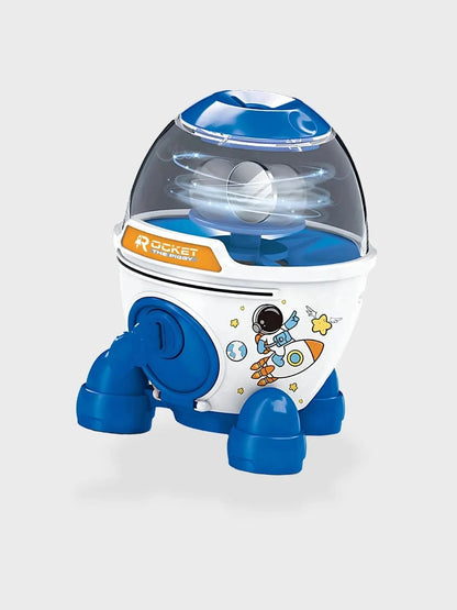 Tirelire fusée Bleu