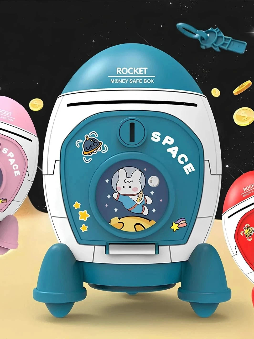 Tirelire fusée enfant