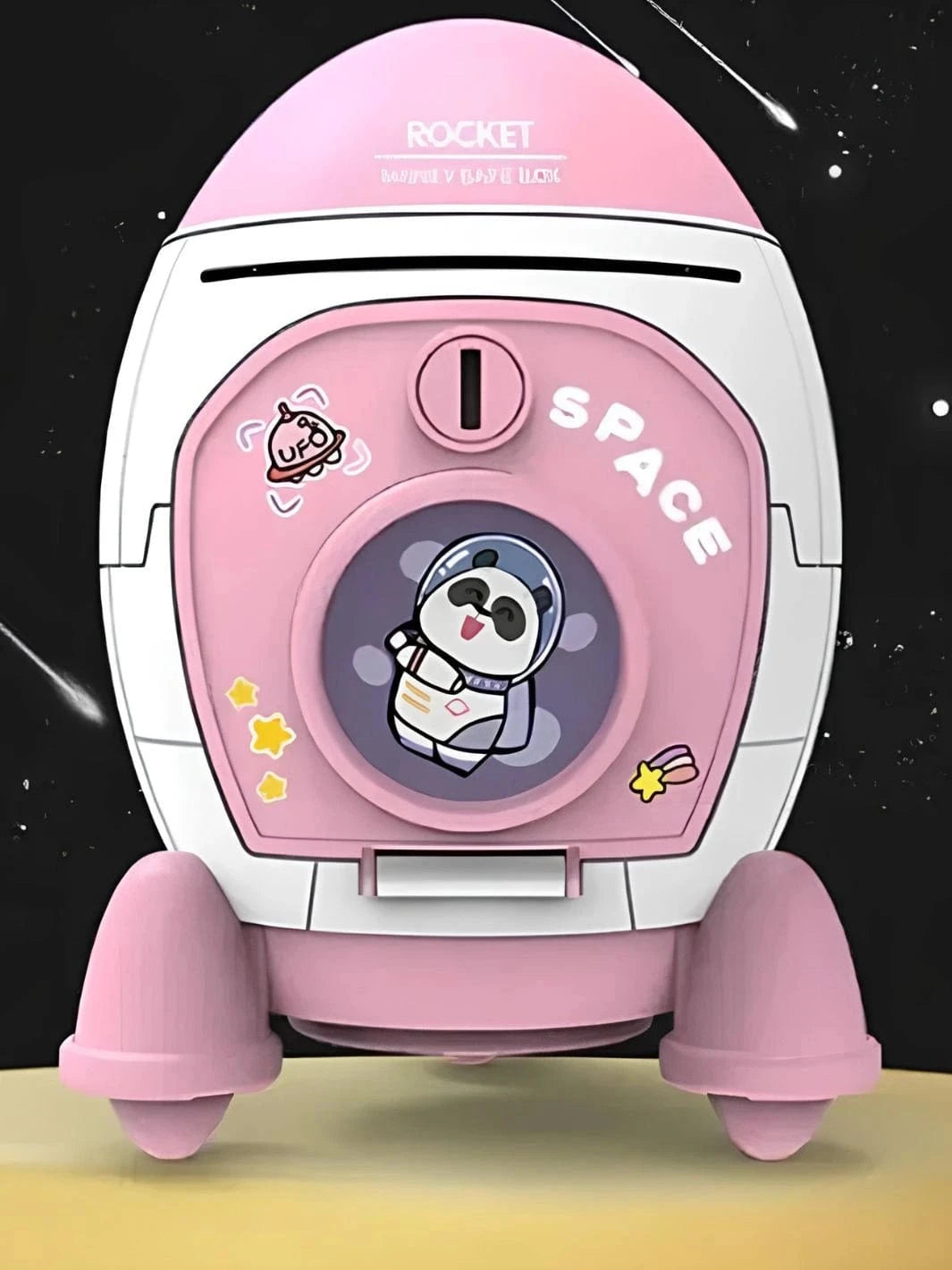 Tirelire fusée enfant Rose