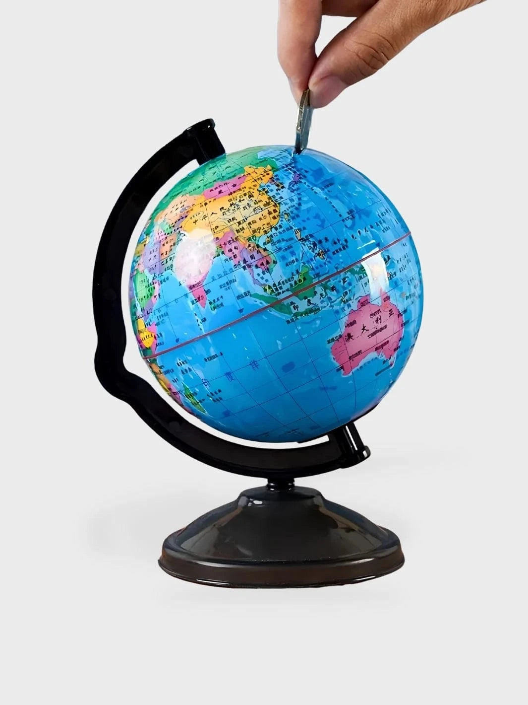 Tirelire globe terrestre