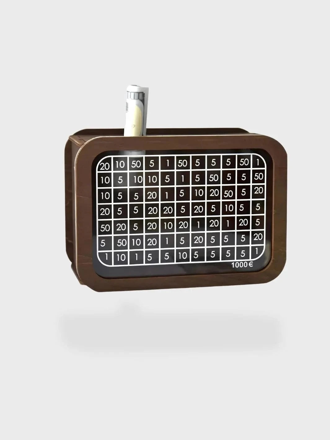 Tirelire japonaise transparente 1000 EUR