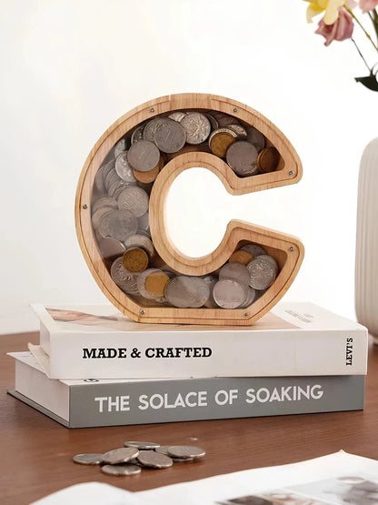 Tirelire lettre en bois