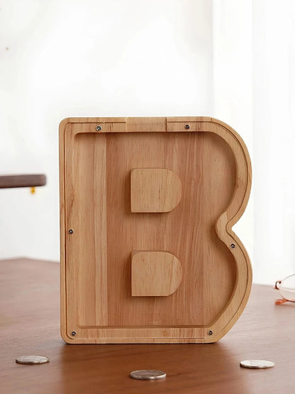 Tirelire lettre en bois B