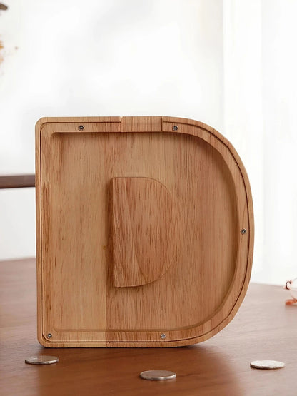 Tirelire lettre en bois D