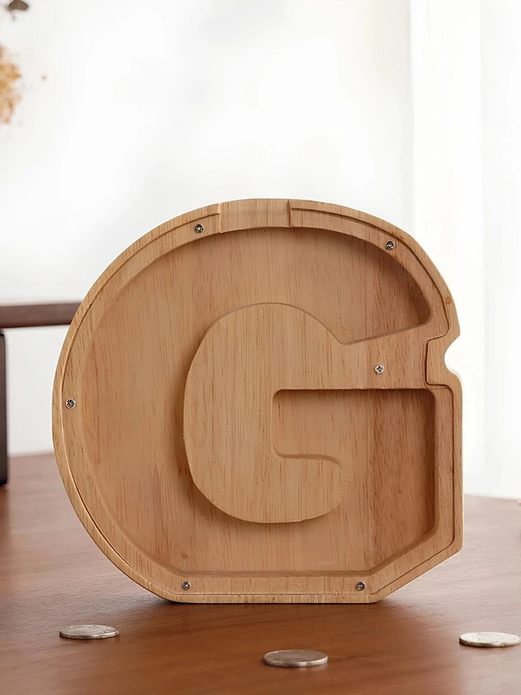 Tirelire lettre en bois G