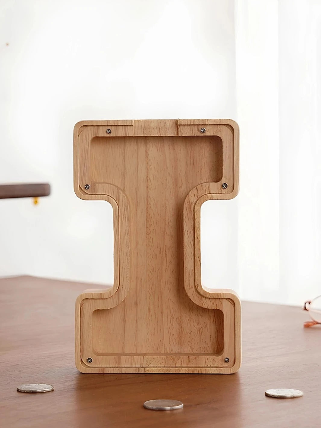 Tirelire lettre en bois I
