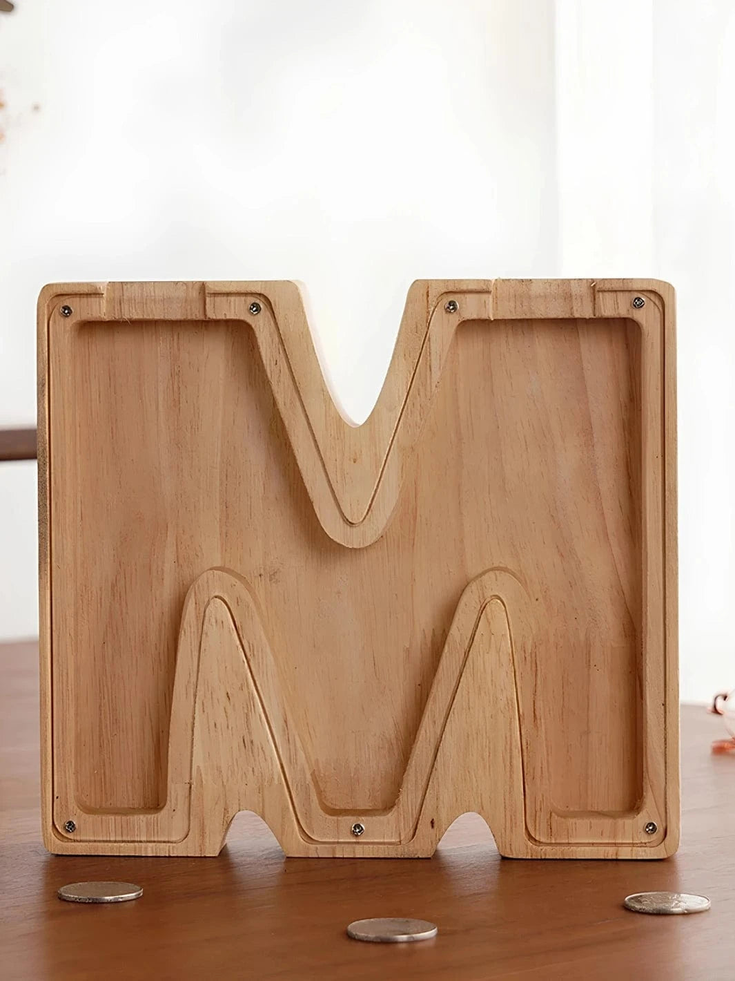 Tirelire lettre en bois M