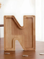 Tirelire lettre en bois N