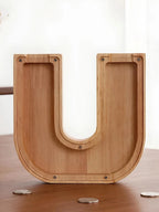 Tirelire lettre en bois U