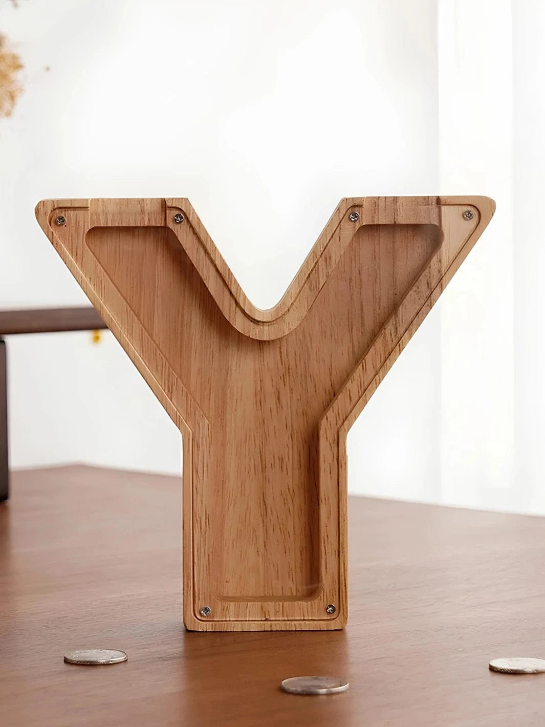 Tirelire lettre en bois Y