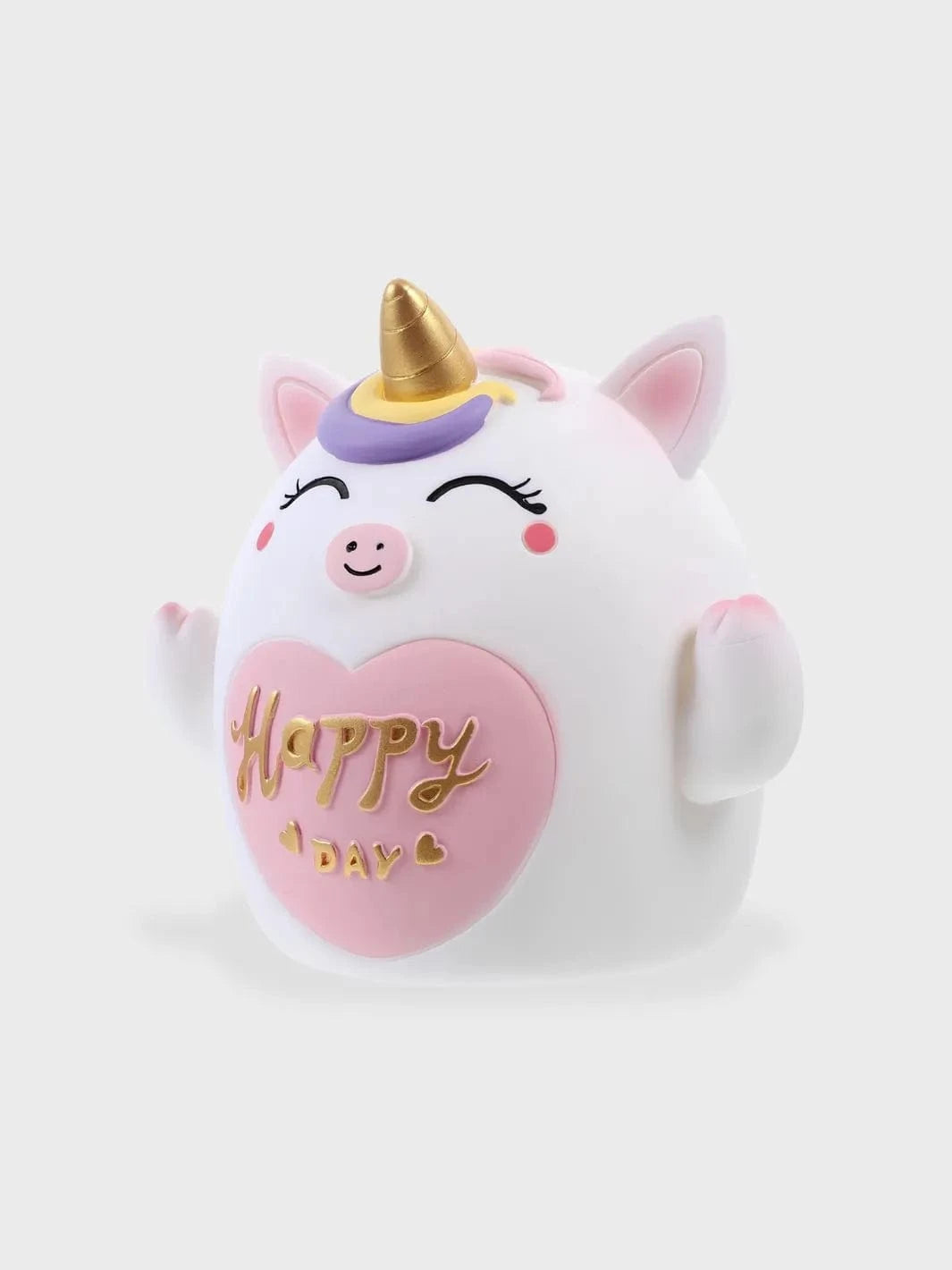 Tirelire Licorne Happy day Blanc