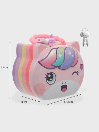 Tirelire Licorne rose