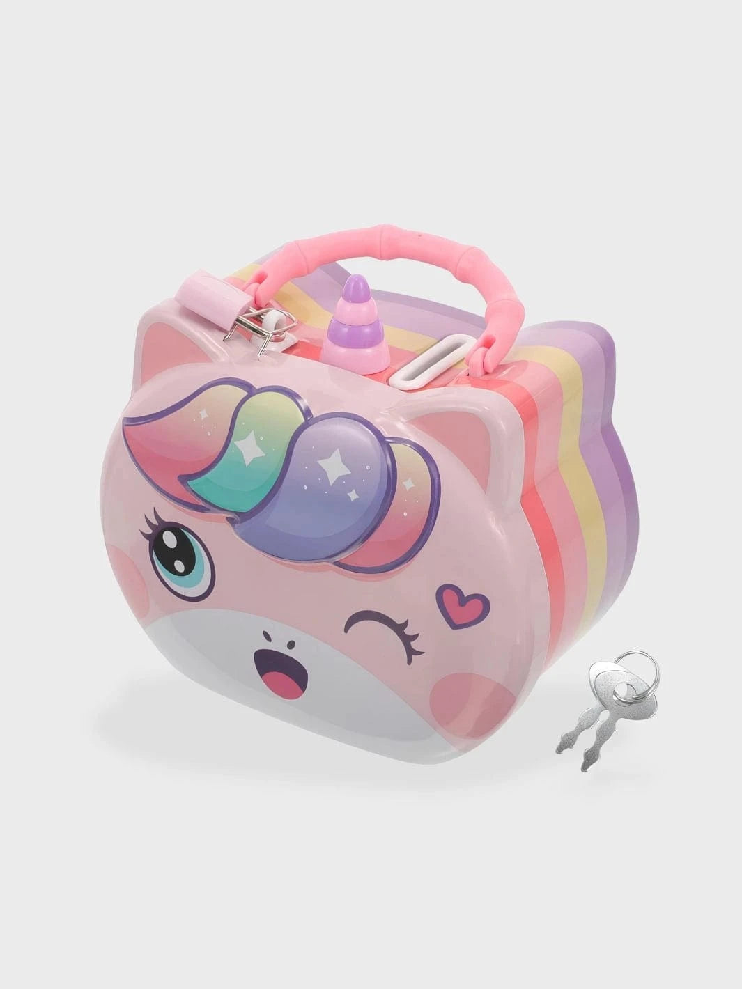 Tirelire Licorne rose