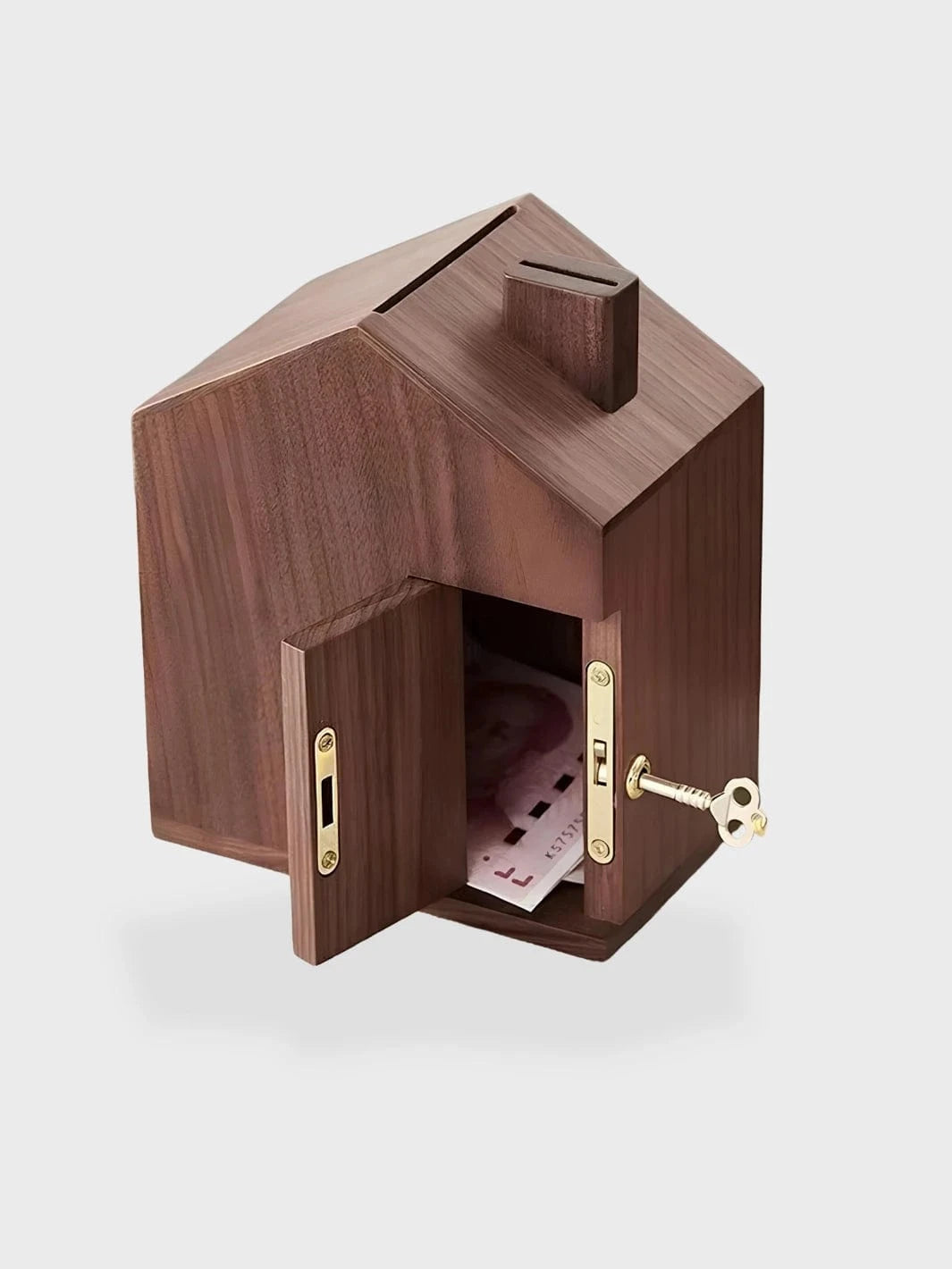 Tirelire maison en bois