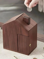 Tirelire maison en bois